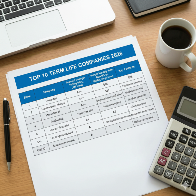 top-term-life-insurance-companies-comparison-2026-usa