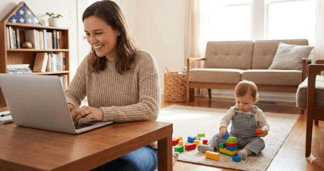 Legitimate work from home jobs for stay at home moms – mom working flexibly