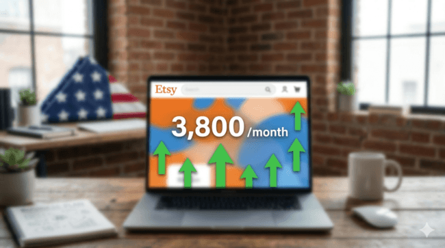 real print on demand earnings screenshot 2026 Etsy