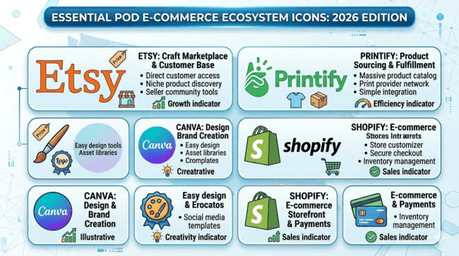 print on demand no inventory free platforms 2026
