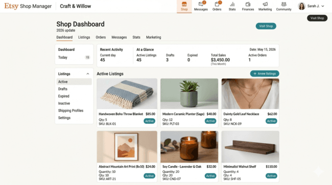 etsy digital shop setup 2026 canva ai