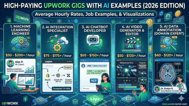 High paying Upwork gigs with AI examples
