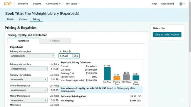 amazon kdp royalties 2026