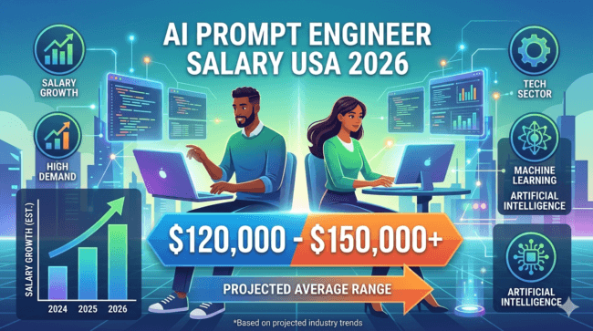 AI Prompt Engineer Salary USA 2026 – Average $120K to $150K