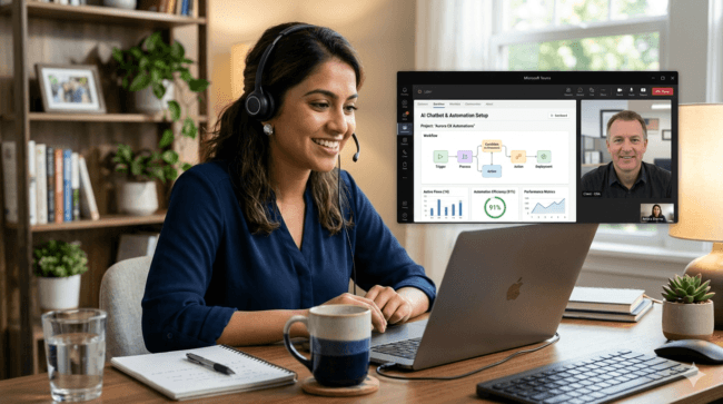 Freelancer setting up AI for client