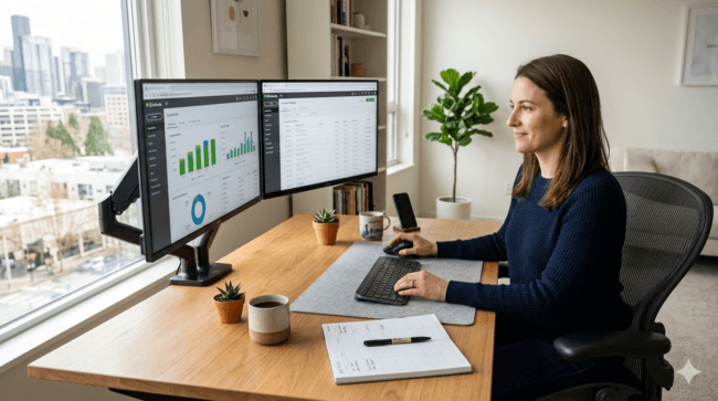 Home office setup for virtual bookkeeping business 2026 USA