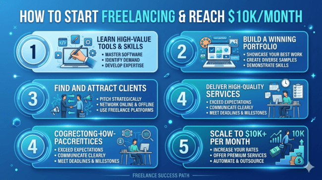Step by step infographic