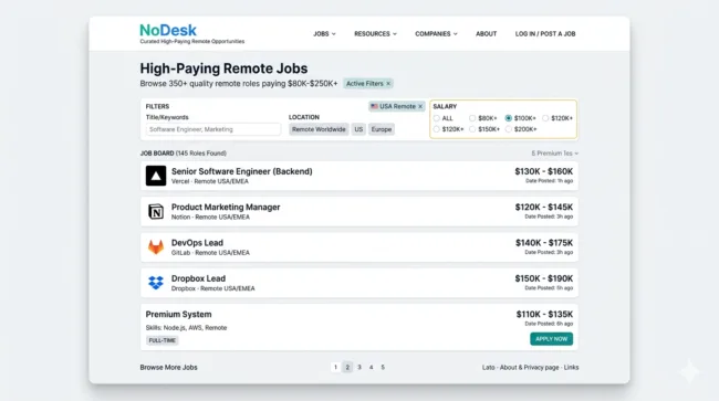 NoDesk secret remote job boards 2026