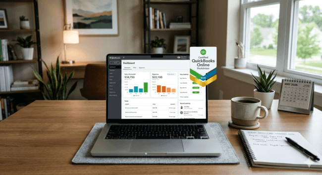 QuickBooks ProAdvisor certification for virtual bookkeeping business USA
