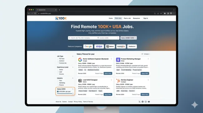 Remote100K high paying remote jobs USA