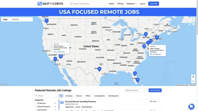 SkipTheDrive US focused remote jobs