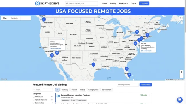 SkipTheDrive US focused remote jobs