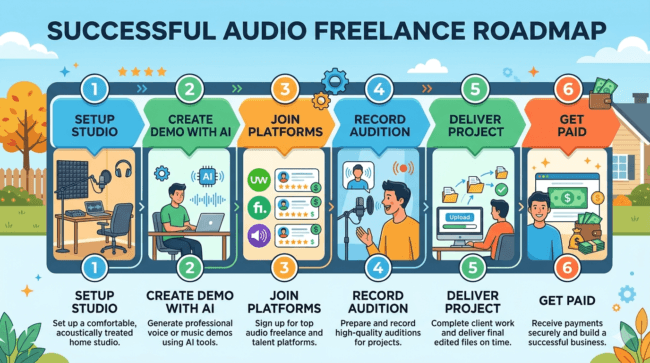 How to start voiceover jobs 2026 USA step by step