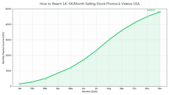 passive income stock photography $5000 month